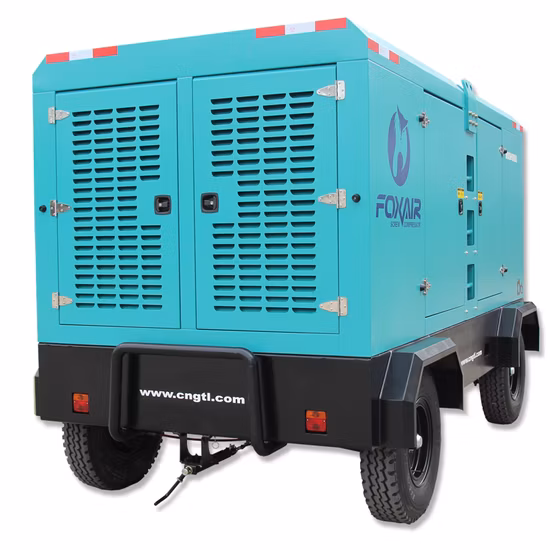 Gtl 900cfm 16bar 25m3 forage minier portable vis mobile compresseur d'air diesel prix d'usine